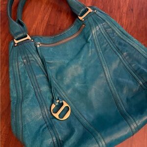 Kooba Teal Leather Hobo Bag